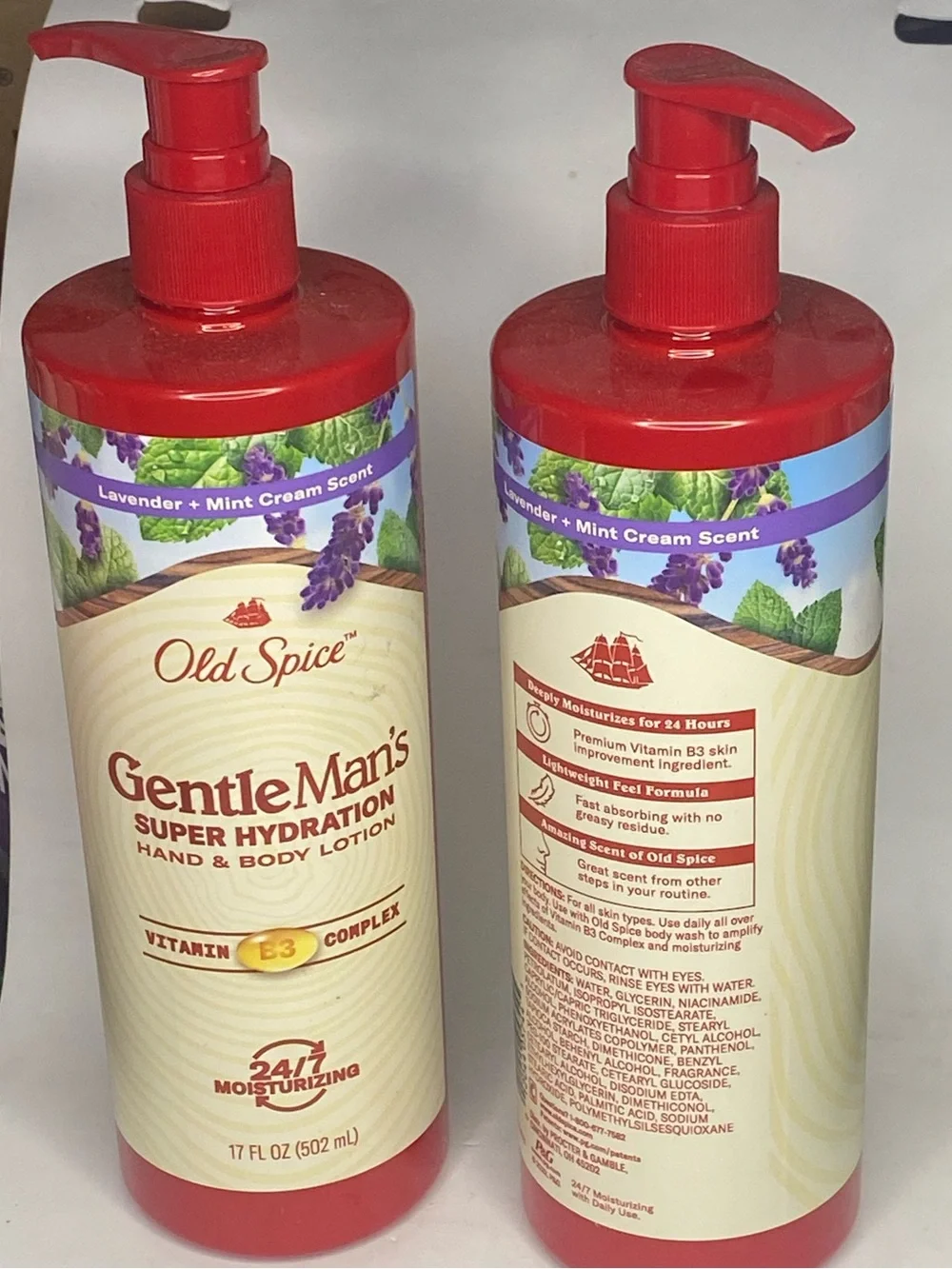 Gentle Man’s Lavender + mint cream Scent Super Hydration hand & body lotion